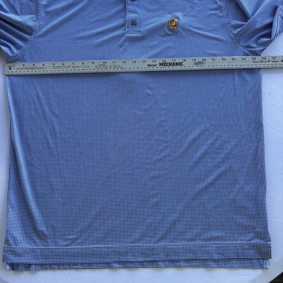 FootJoy‎ Blue Houndstooth Golf Polo Shirt XL Quail Hollow Club Embroidered Logo - Picture 8 of 11